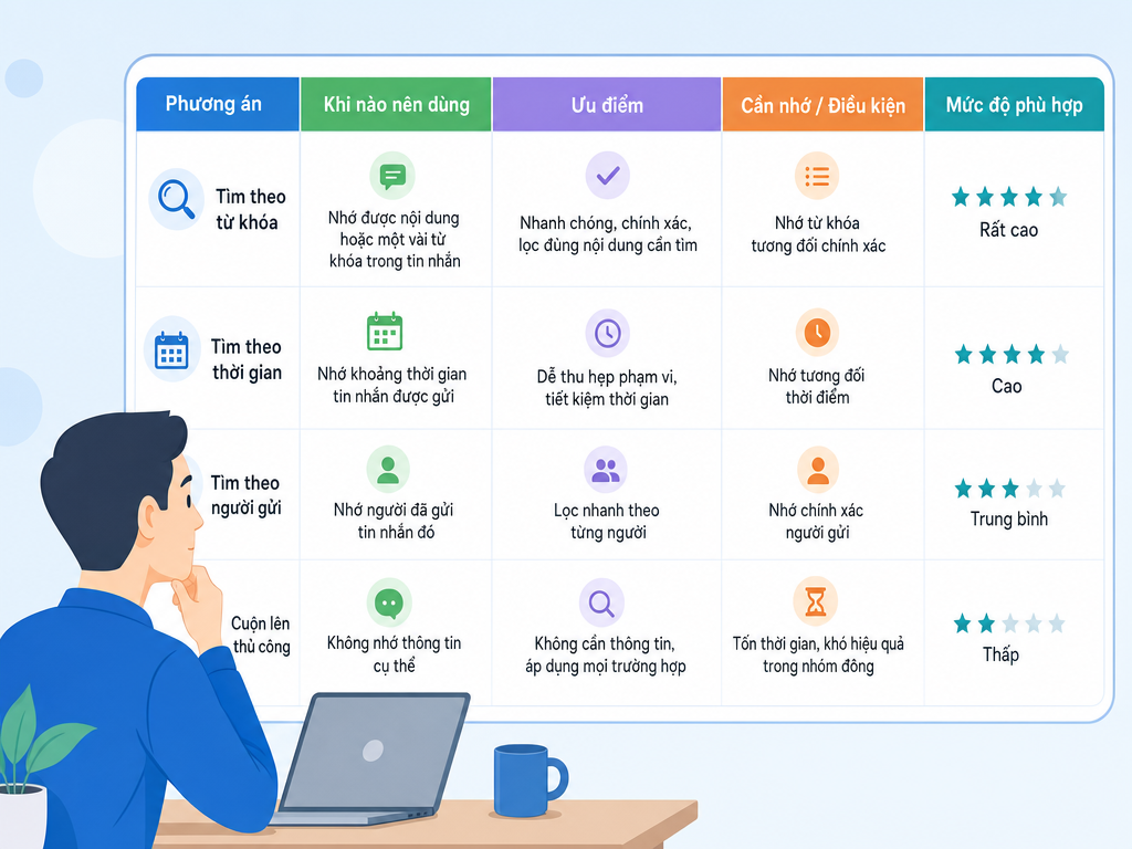 Cách xem tin nhắn cũ nhất Zalo trong nhóm chat cực nhanh