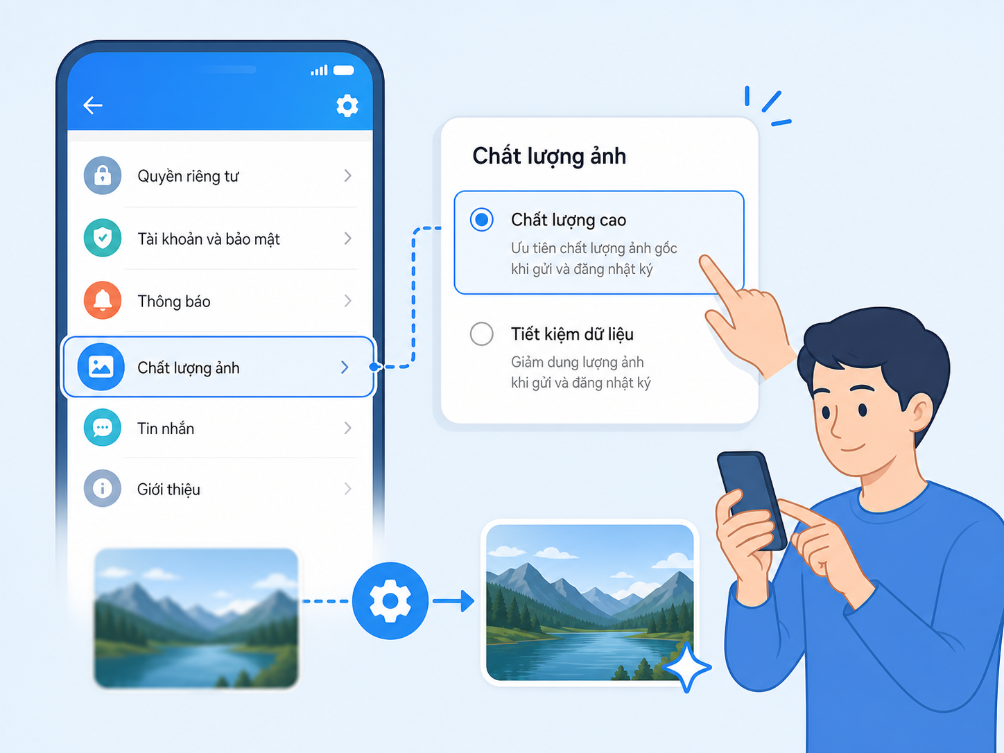 Cách đăng ảnh HD Zalo và video sắc nét không bị mờ