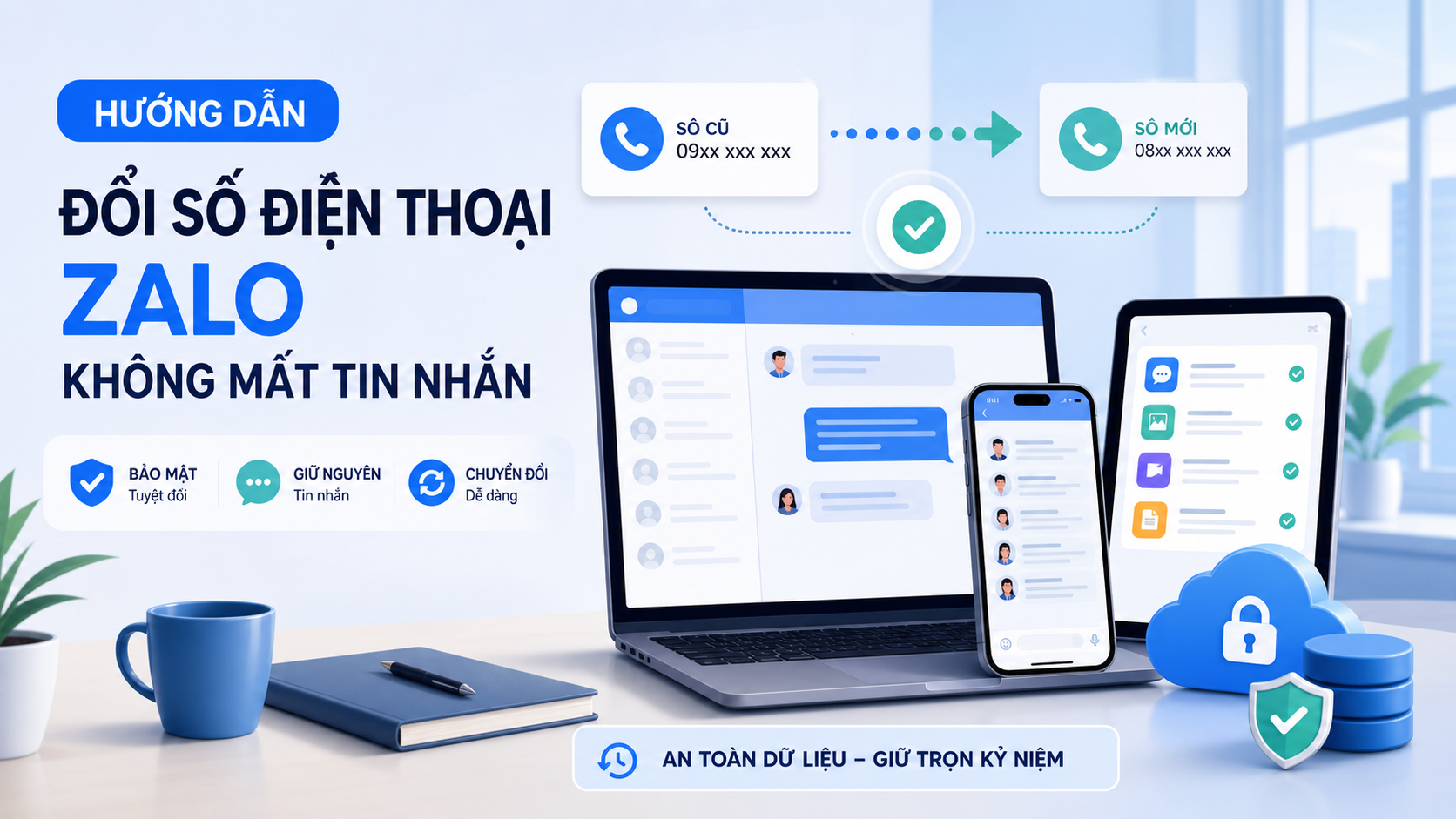 Làm thế nào để đổi số điện thoại Zalo mà không bị mất tin nhắn?